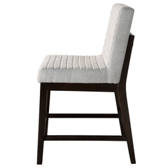 Edwyn Gray Linen & Espresso Counter Height Chair (Set of 2) - Ornate Home