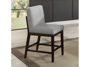 Edwyn Gray Linen & Espresso Counter Height Chair (Set of 2) - Ornate Home