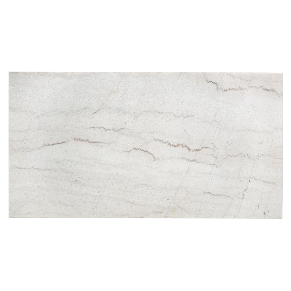 Edwyn White Natural/Brown Coffee Table W/Marble - Ornate Home