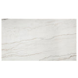 Edwyn White Natural/Brown Dining Table w/ Marble Top - Ornate Home