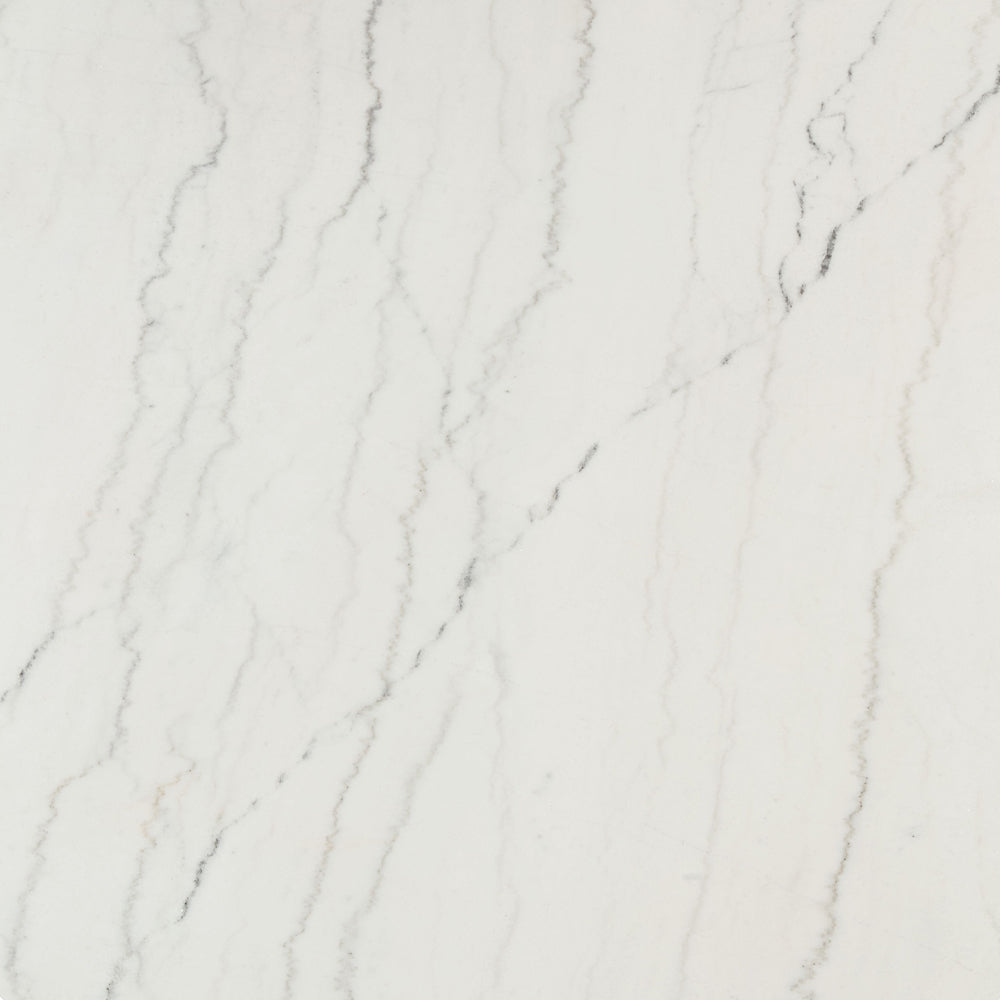 Edwyn White Natural Marble Top/Espresso Round Dining Table - Ornate Home