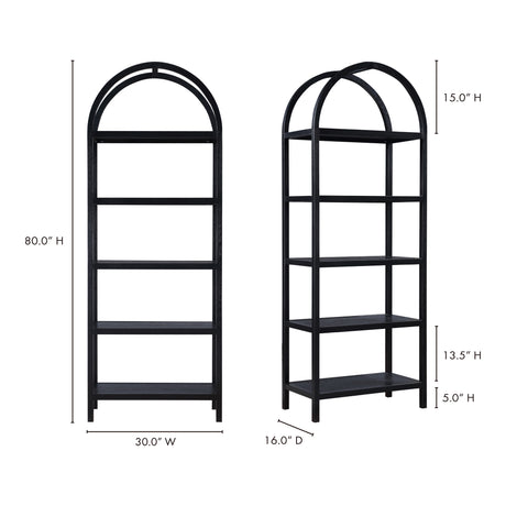 Eero Black Bookcase - Ornate Home