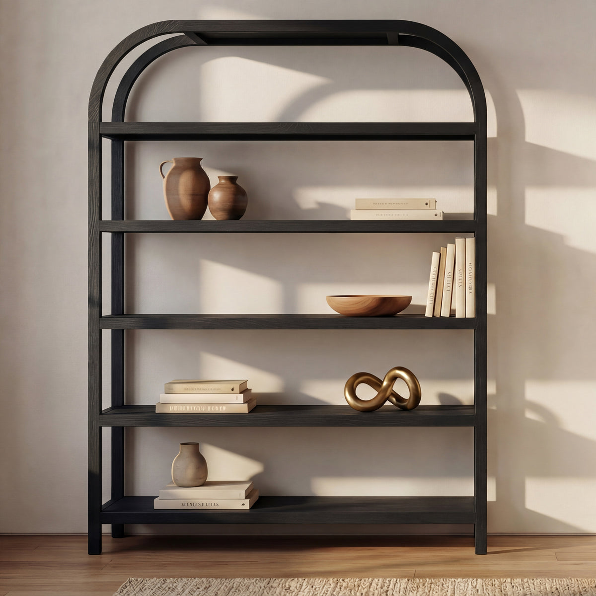 Eero Black Large Bookcase - Ornate Home