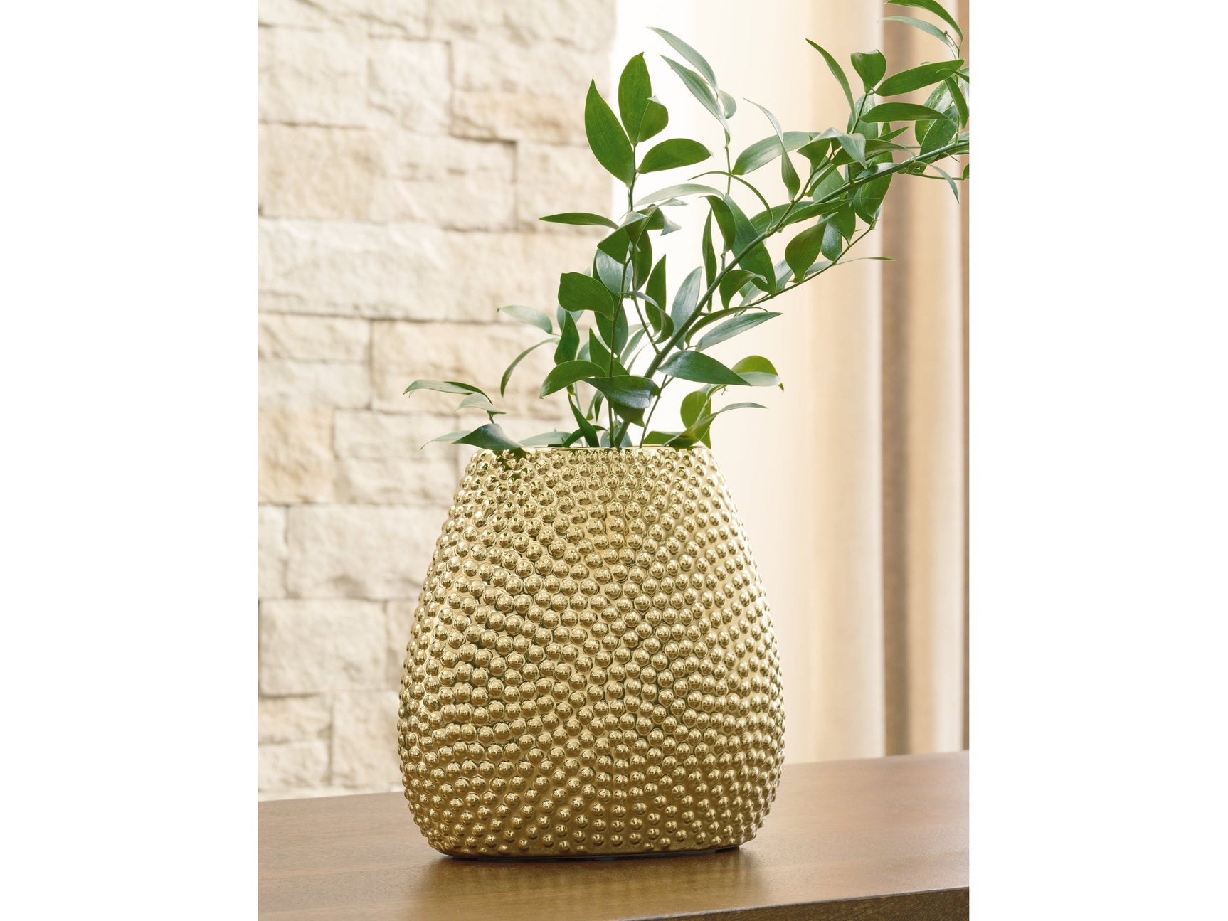 Efim Gold Finish Vase (8" H) - Ornate Home