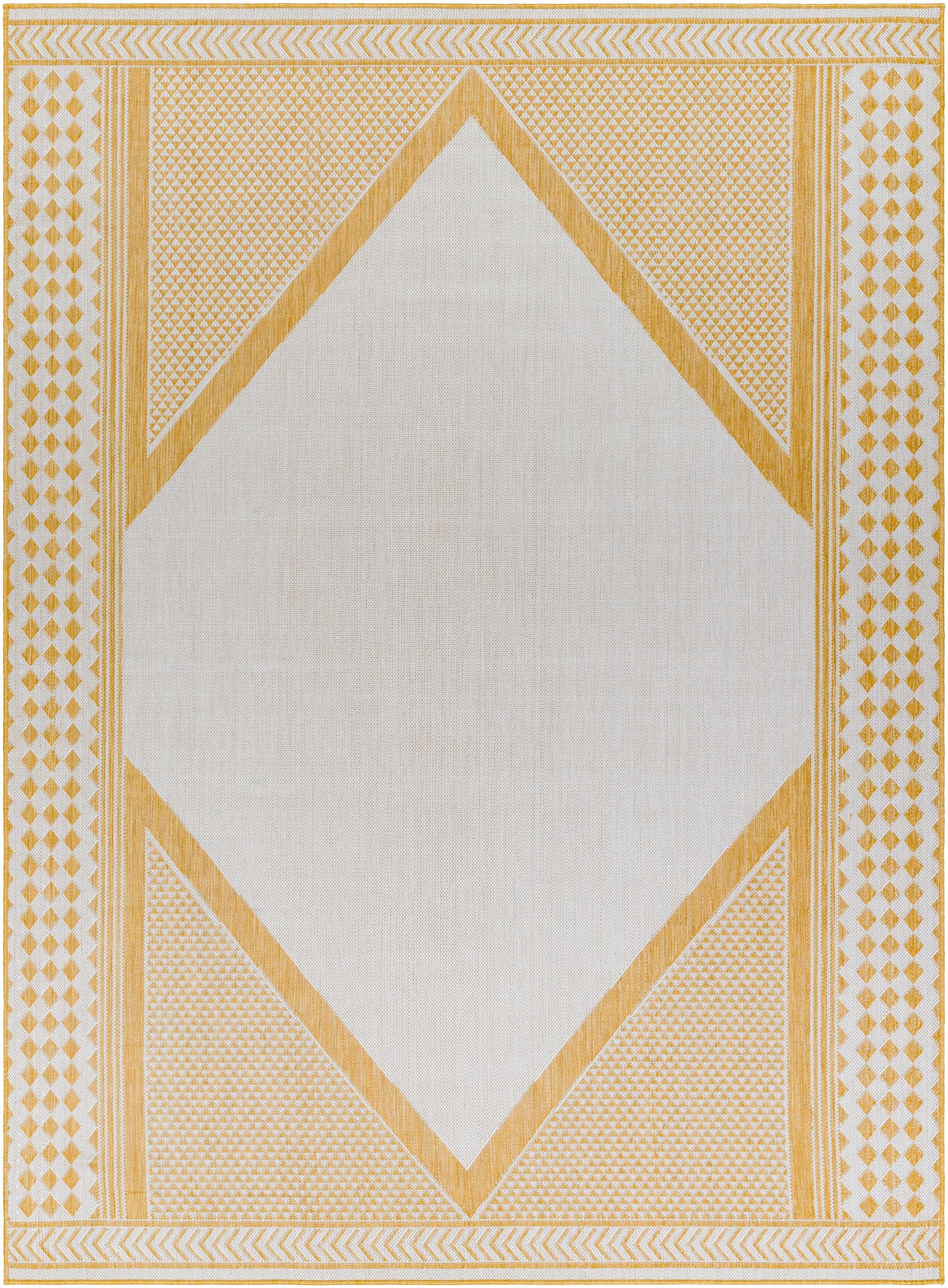 Efrem Mustard Outdoor Carpet Area Rug - Clearance - Ornate Home