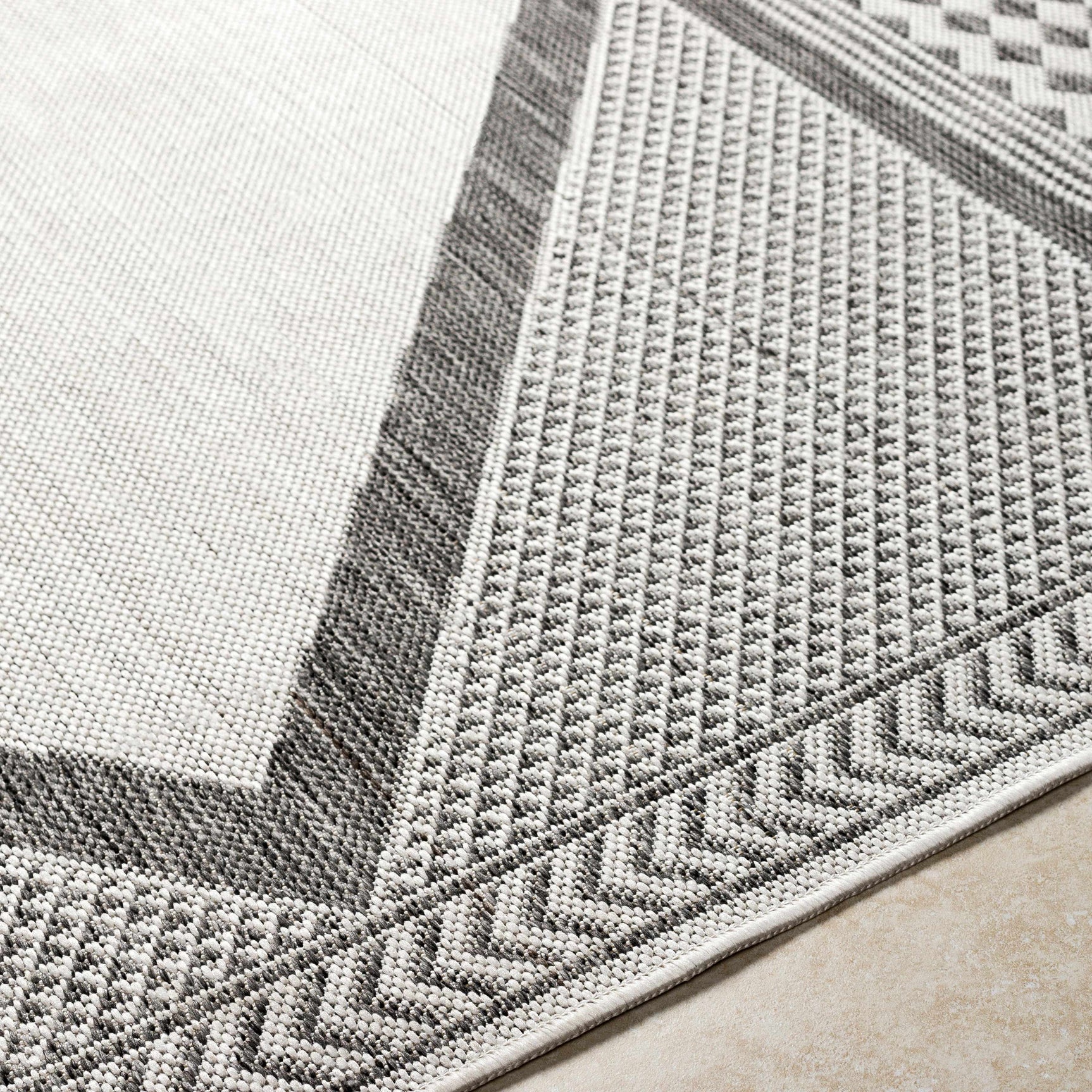 Efrem Off White Outdoor Carpet Area Rug - Clearance - Ornate Home