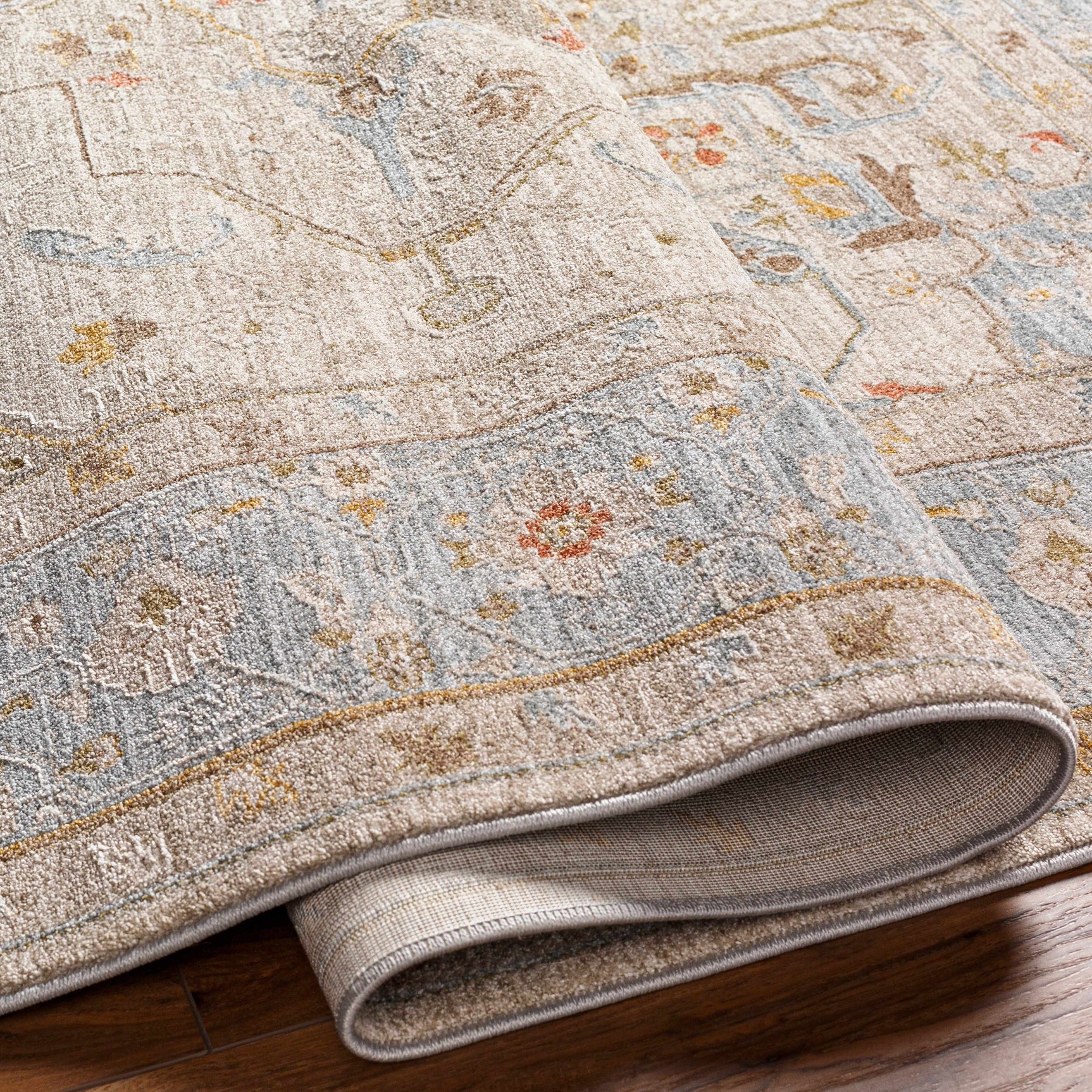 Ehan Cream Thick Luxe Oushak Rug - Ornate Home