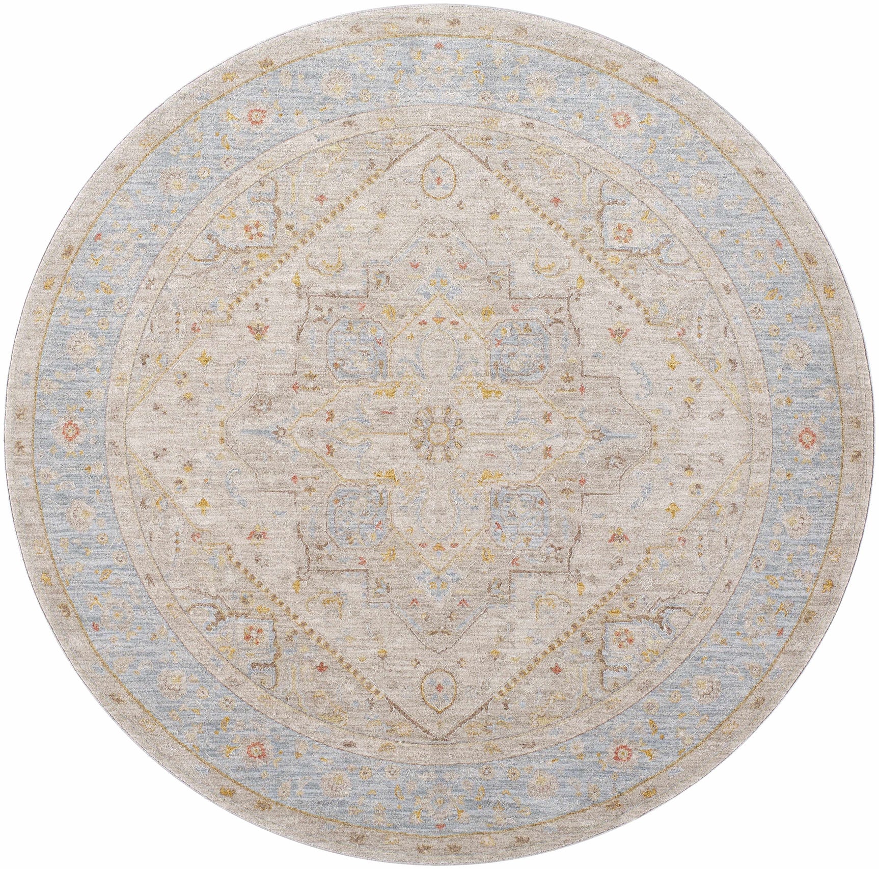Ehan Cream Thick Luxe Oushak Rug - Ornate Home