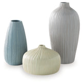 Eiderman Gray/Blue/Green Vase (Set of 3) - Ornate Home