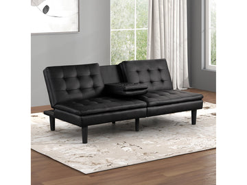 Eidsberg Black Futon Sofa Bed - Ornate Home