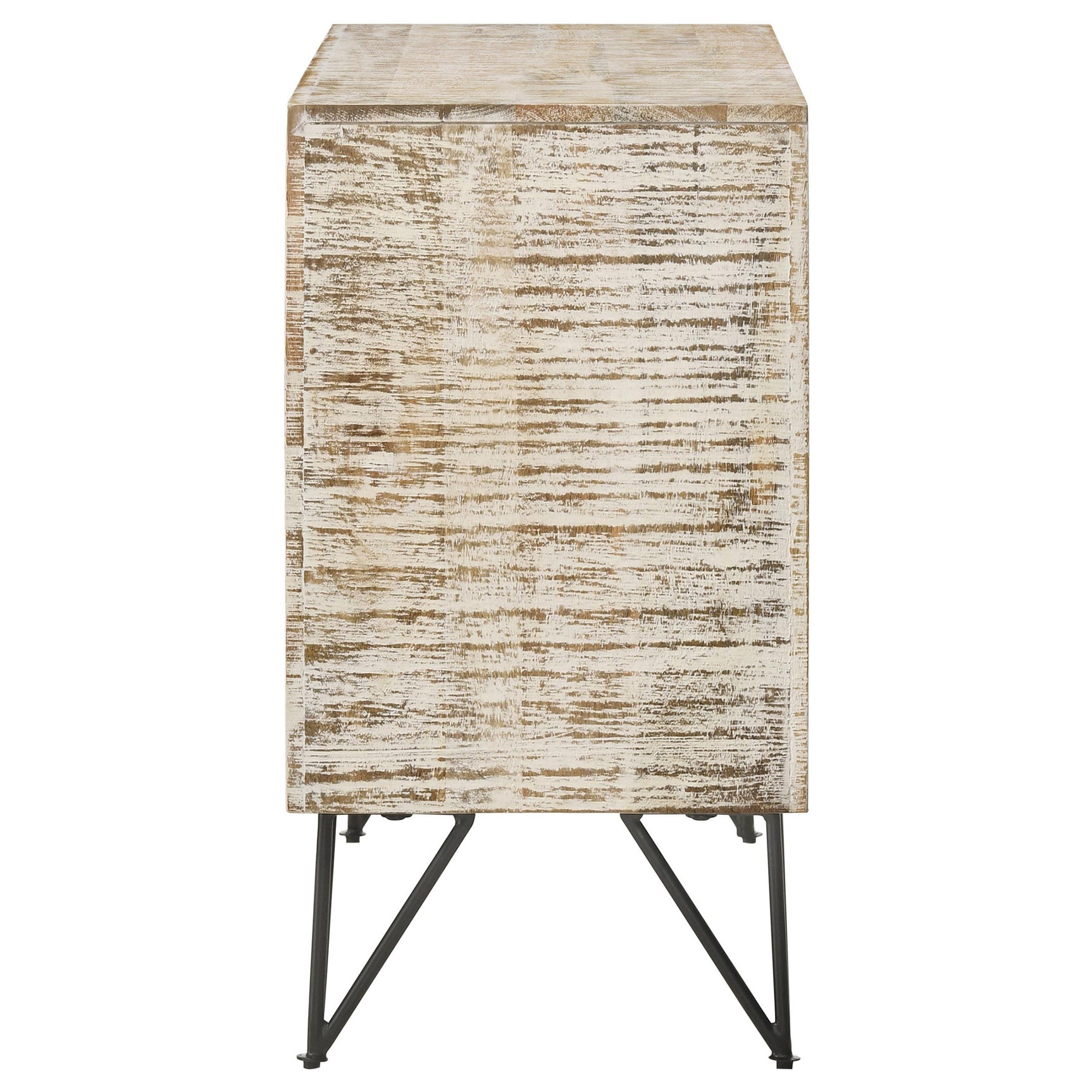 Eileen White Washed 2-door Wood Storage Accent Cabinet - Ornate Home