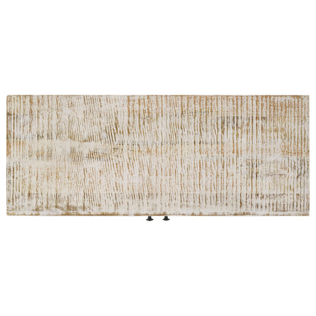 Eileen White Washed 2-door Wood Storage Accent Cabinet - Ornate Home