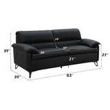 Eilene Black  Loveseat - Ornate Home
