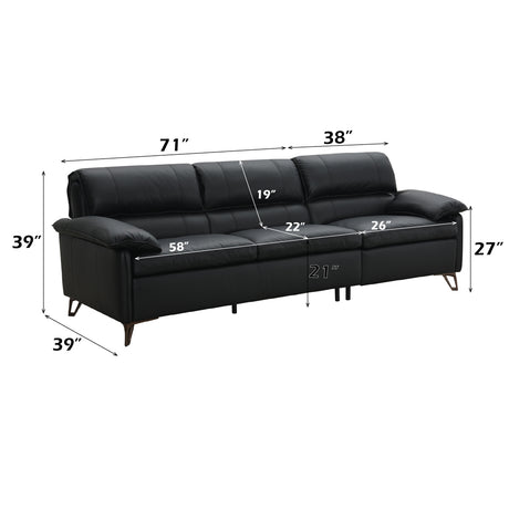 Eilene Black  Sofa - Ornate Home