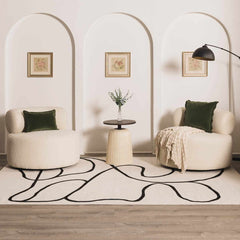 Eilir Modern Low Profile Boho Rug - Ornate Home