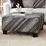 Eimear Off-white/Black Ottoman - Ornate Home