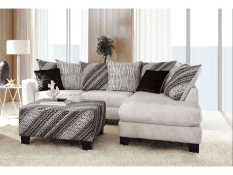 Eimear Off-white/Black Sectional - Ornate Home