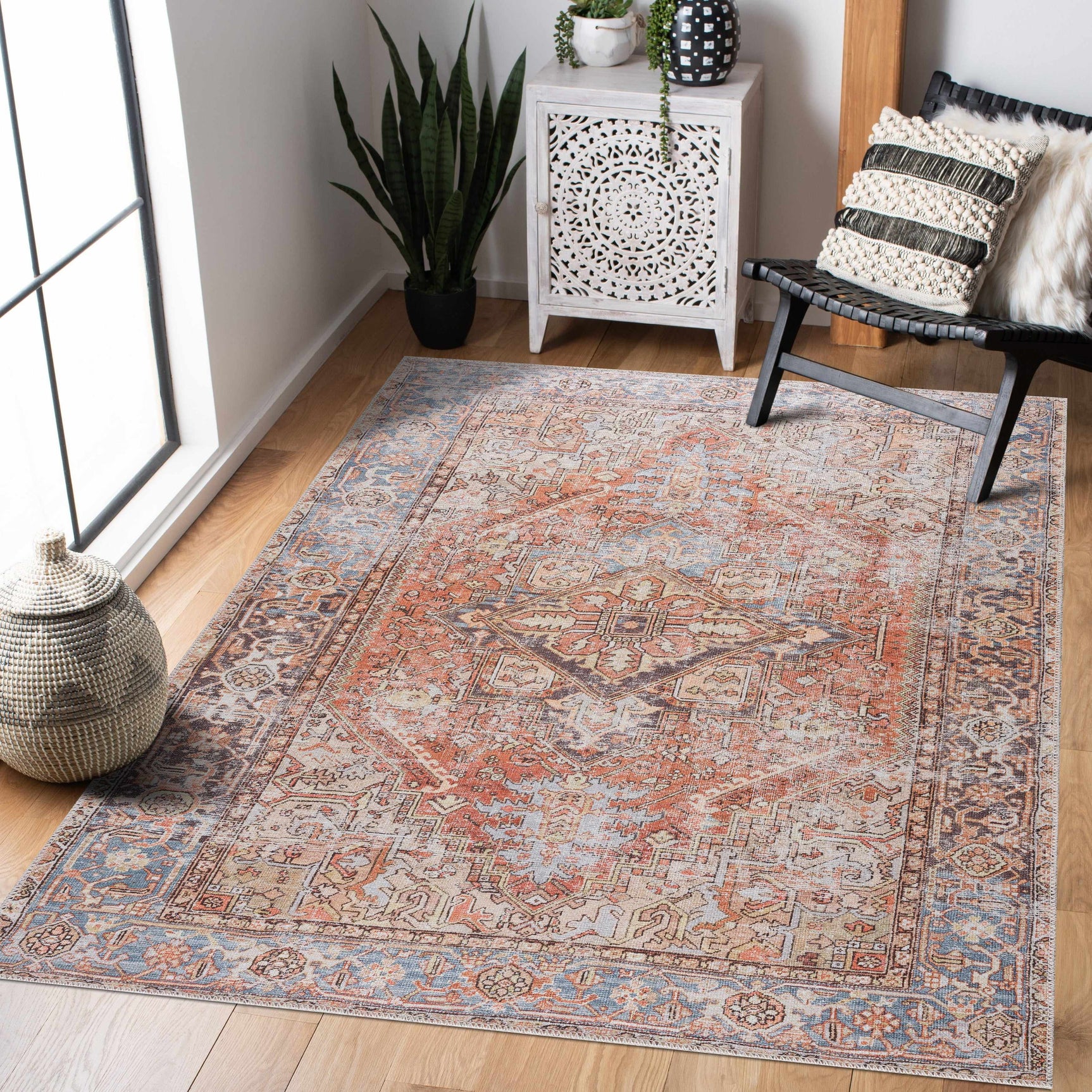 Eira Distressed Washable Rug - Clearance - Ornate Home