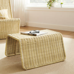 Eira Natural Waterfall Natural Rattan Ottoman