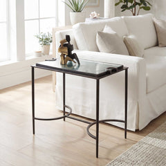Eisen Textured Glass Accent Table - Ornate Home