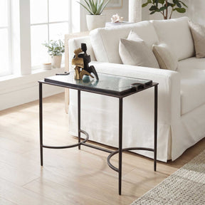 Eisen Textured Glass Accent Table - Ornate Home