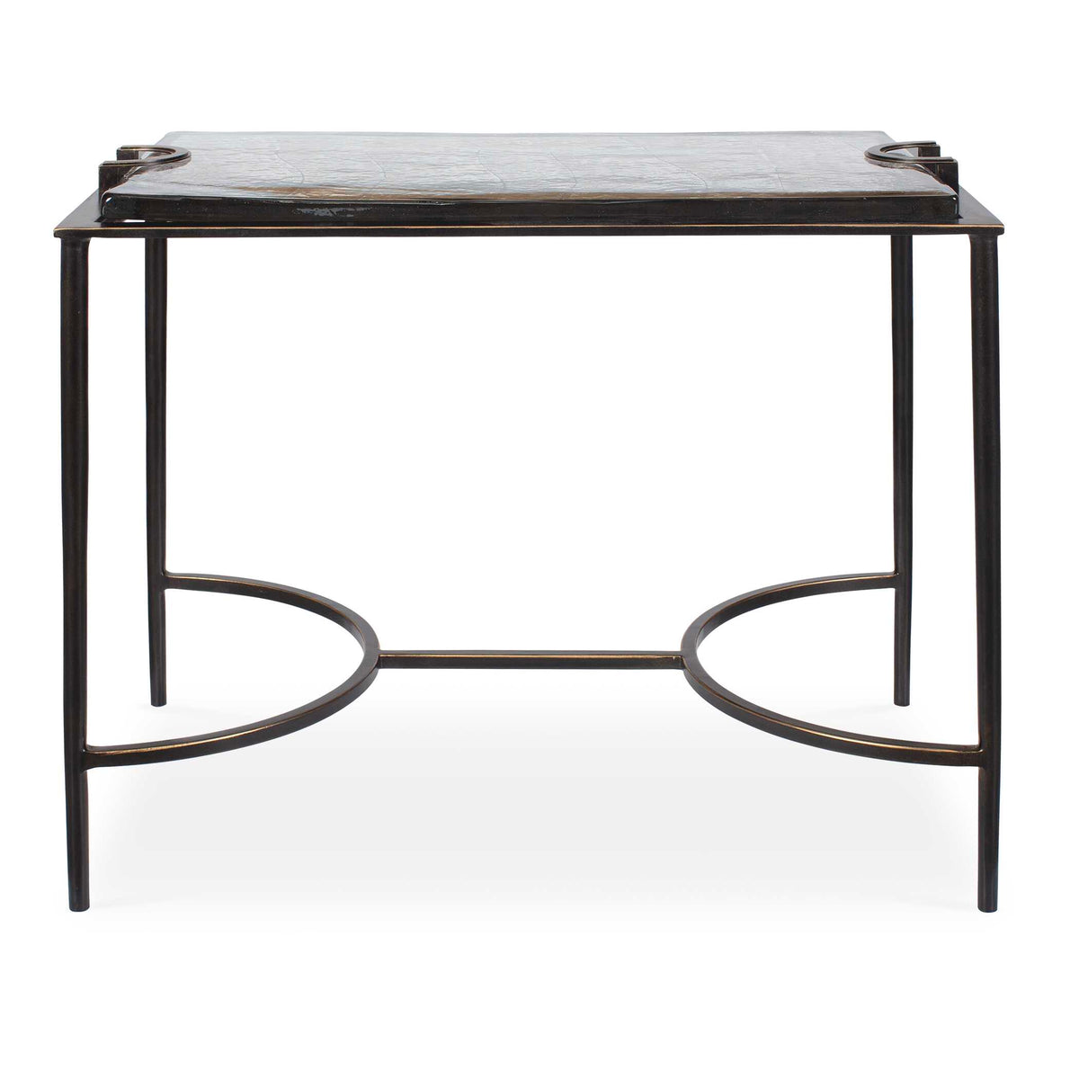 Eisen Textured Glass Accent Table - Ornate Home