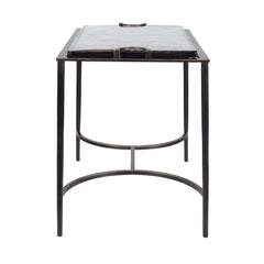 Eisen Textured Glass Accent Table - Ornate Home
