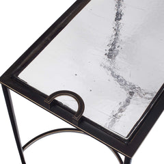 Eisen Textured Glass Accent Table - Ornate Home