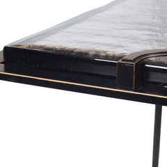 Eisen Textured Glass Accent Table - Ornate Home