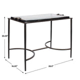 Eisen Textured Glass Accent Table - Ornate Home