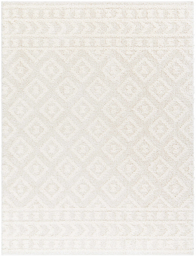 Eivin Cream Diamonds Plush Rug - Ornate Home