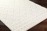 Eivin Cream Diamonds Plush Rug - Ornate Home
