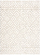 Eivin Cream Diamonds Plush Rug - Ornate Home