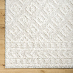 Eivin Cream Diamonds Plush Rug - Ornate Home