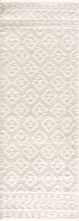 Eivin Cream Diamonds Plush Rug - Ornate Home