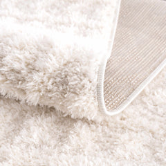 Eivin Cream Diamonds Plush Rug - Ornate Home