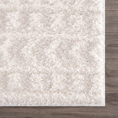 Eivin Cream Diamonds Plush Rug - Ornate Home