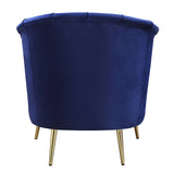 Eivor Chair Navy Blue w/ Gold Legs - Ornate Home