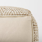 Ekani Cream/Beige Cotton Pouf - Ornate Home