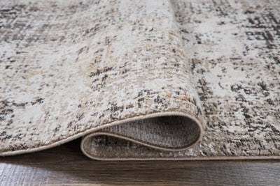 Elaning Black/Gray/Cream Large Rug - Ornate Home