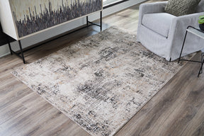 Elaning Black/Gray/Cream Medium Rug - Ornate Home