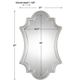 Elara Antiqued Silver Wall Mirror - Ornate Home