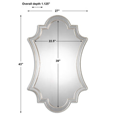 Elara Antiqued Silver Wall Mirror - Ornate Home