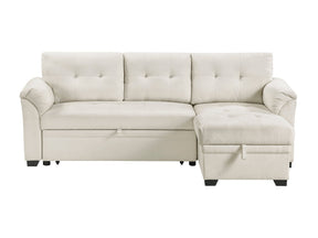 Elara Beige 2-Piece Reversible Sectional with Reversible Chaise - Ornate Home