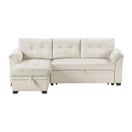 Elara Beige 2-Piece Reversible Sectional with Reversible Chaise - Ornate Home