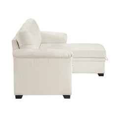 Elara Beige 2-Piece Reversible Sectional with Reversible Chaise - Ornate Home