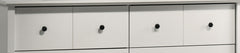 Elara White 57"W 6-Drawer Dresser - Ornate Home