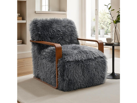 Elardo Charcoal Gray Accent Chair - Ornate Home