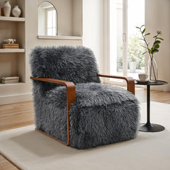 Elardo Charcoal Gray Accent Chair - Ornate Home