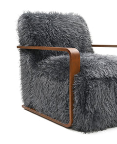 Elardo Charcoal Gray Accent Chair - Ornate Home
